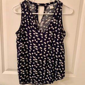 Navy & white tank top